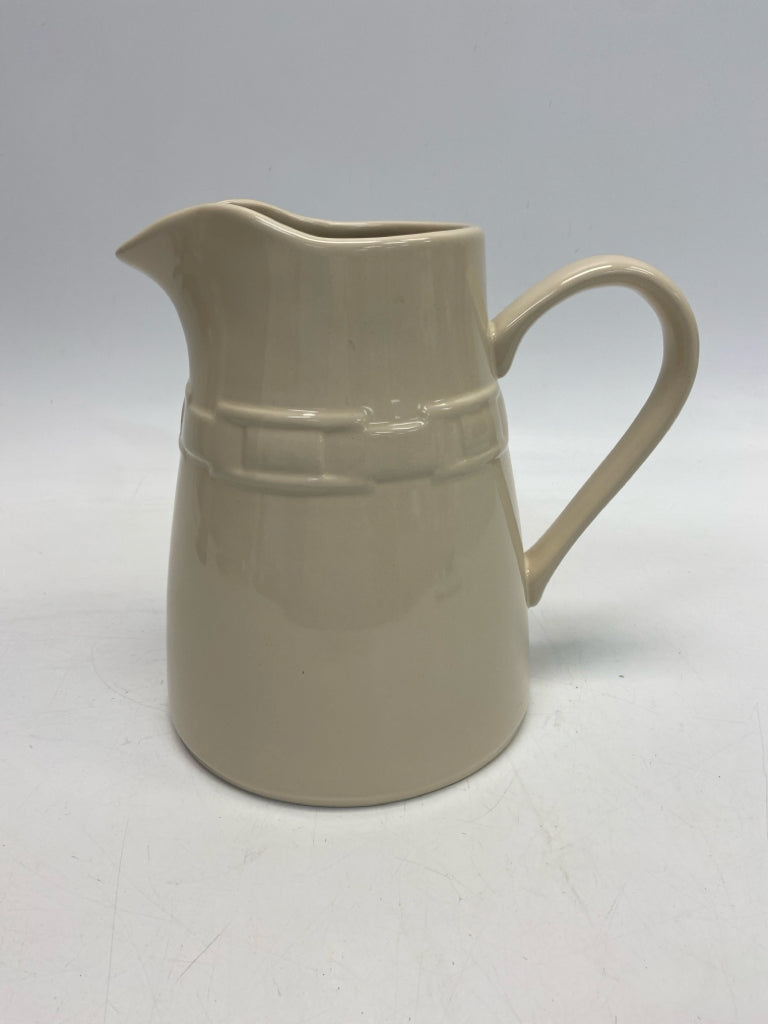 Longaberger Cream Pottery Pitcher