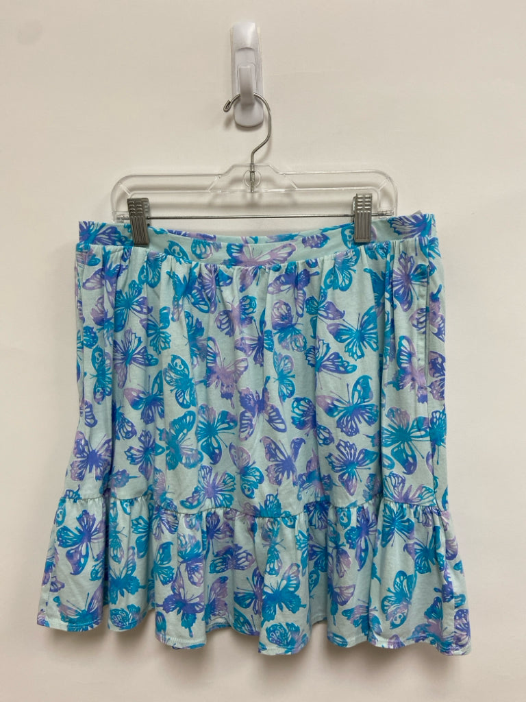 Lands End SIZE 14/16+ Aqua/Purple Turquoise Butterflies Girl&
