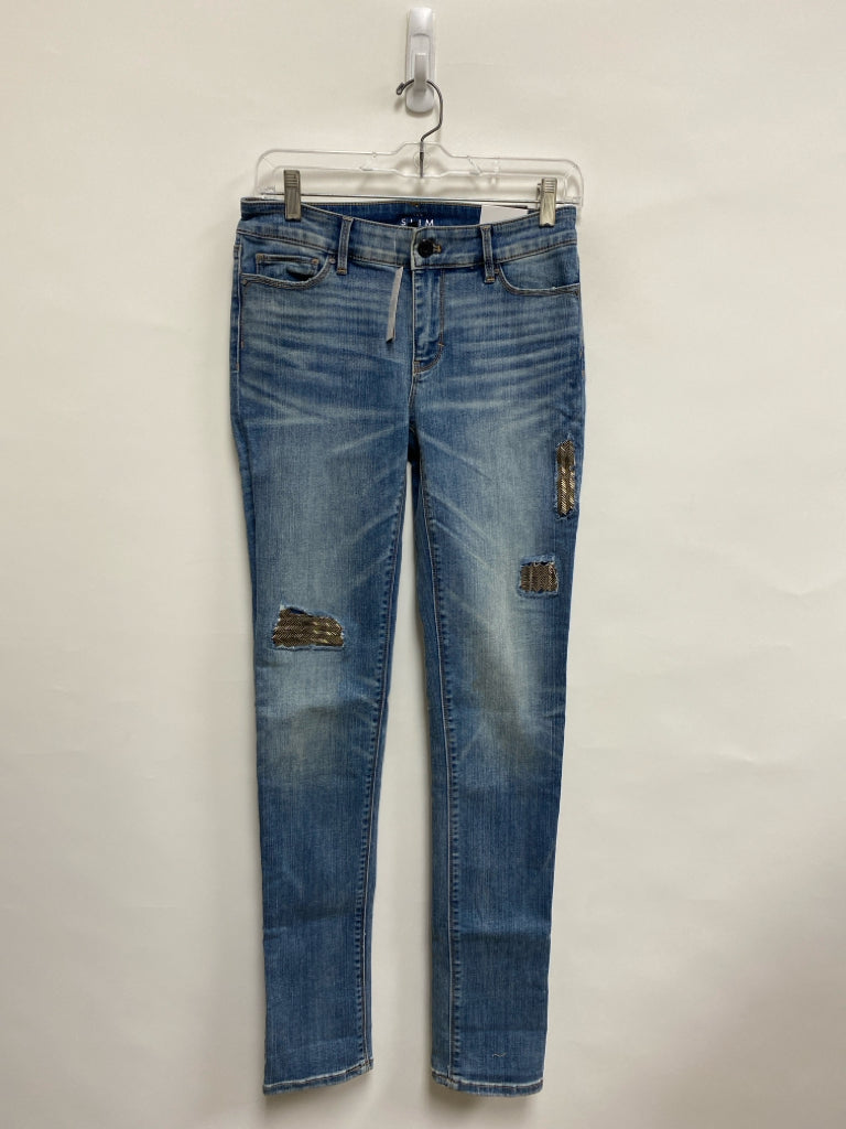 NWT WHBM Size 0 Light Blue Beaded Ladies Jeans