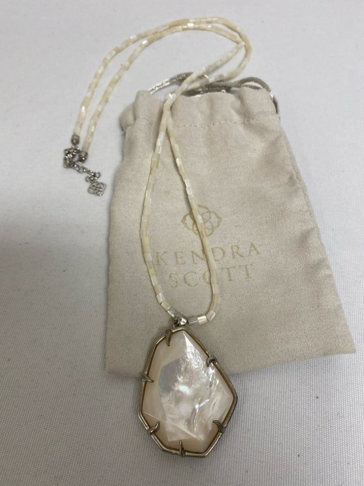 Kendra Scott Clear Pearl Color Beaded Necklace