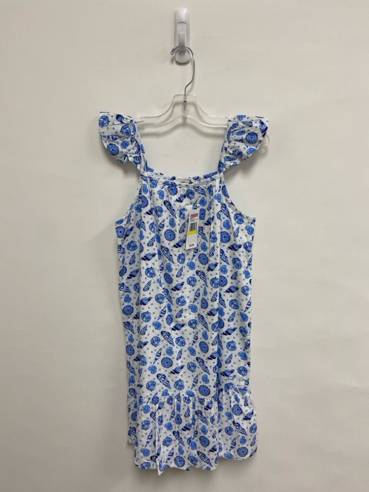 NWT Vineyard Vines SIZE M White Blue Shells Sleeveless Girl&
