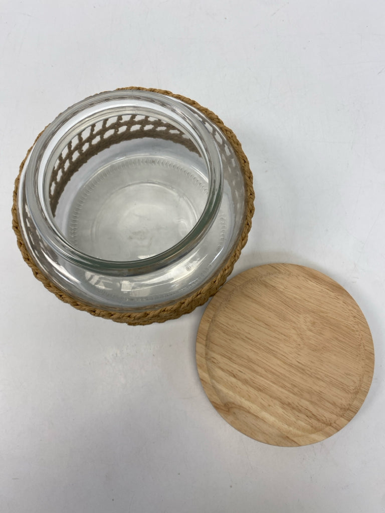 Clear Brown Glass Jar