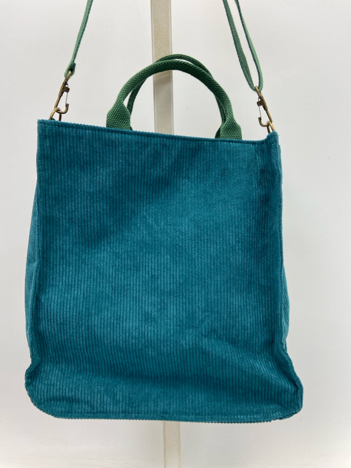 Teal Green Ribbed Handbag