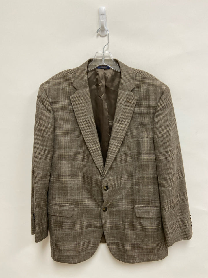 Brooks Brothers Size 46R Dark Brown Plaid Men&