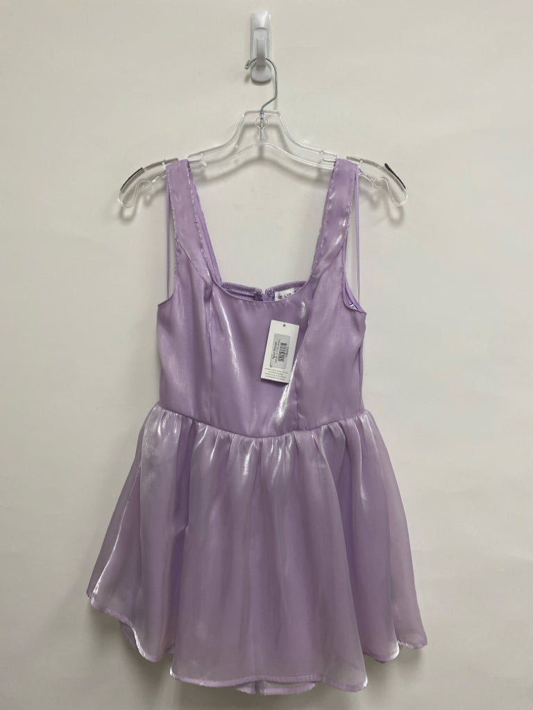 NWT LE LIS Size XS Lavender Shimmery Sleeveless Ladies Romper