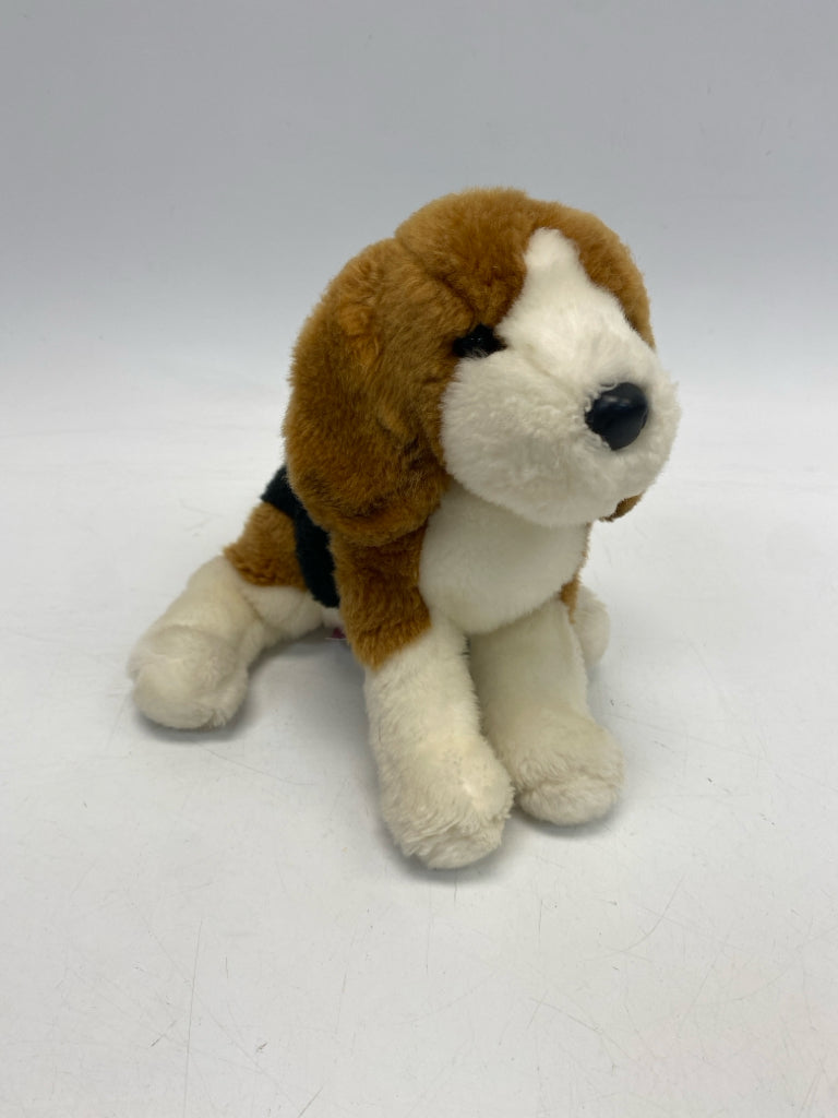 White/Black Rust Dog Stuffed Animal