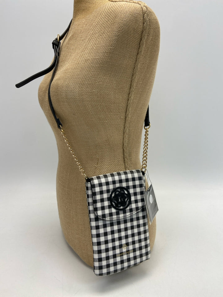 NWT Nanette Lepore Black/White Gingham Crossbody