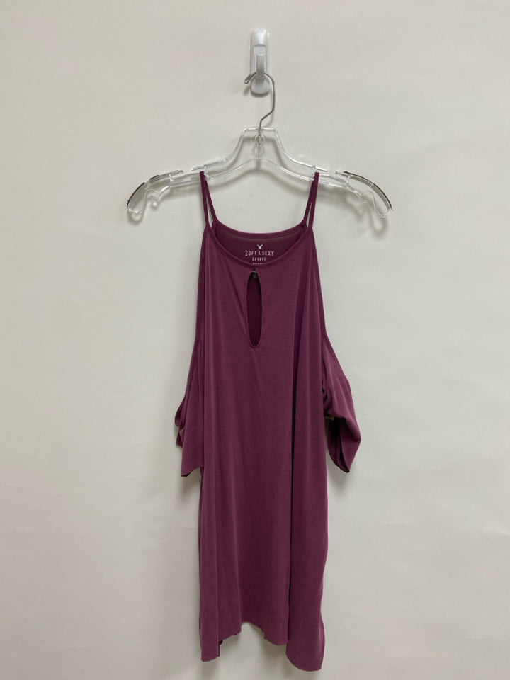 NWT American Eagle Size L Dusty Purple Cold Shoulder Ladies Top