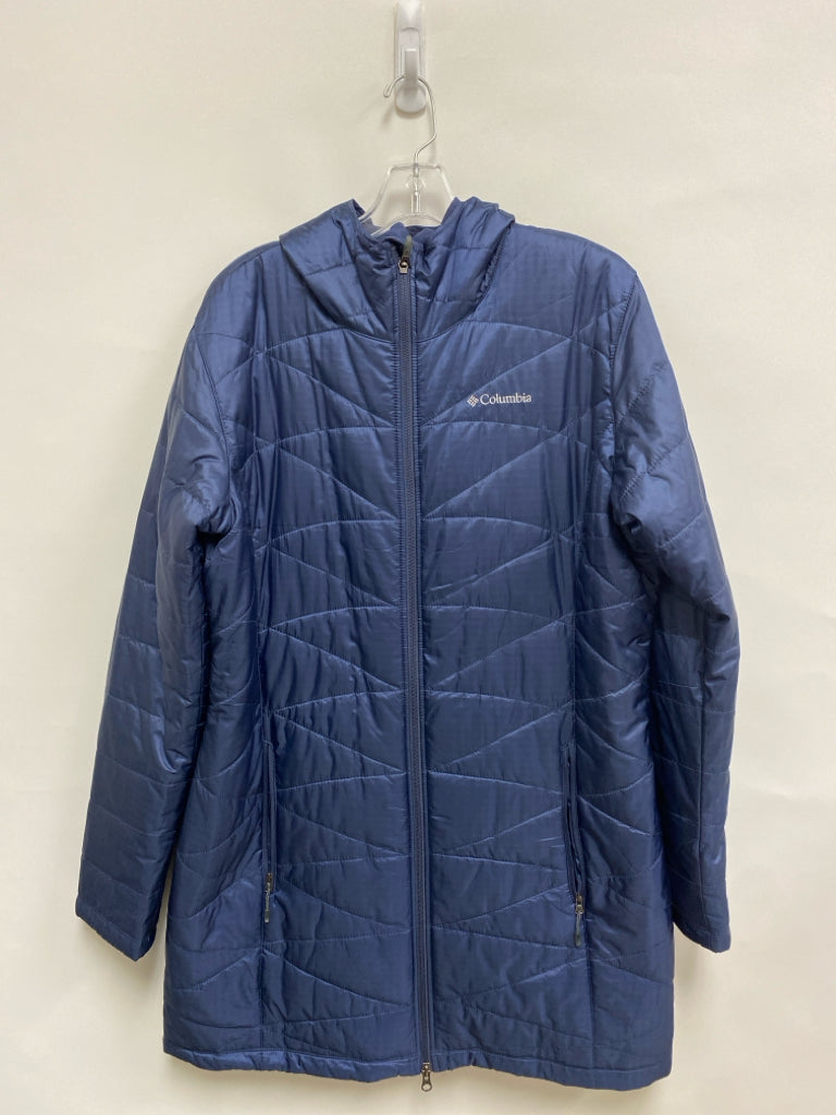 Columbia Size XL Navy Hooded Zip Down Ladies Jacket