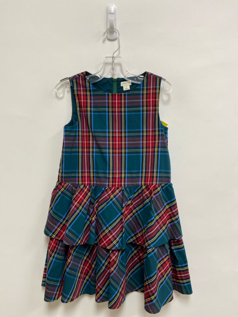 Crew Cuts SIZE 8 Red/Blue Black/Multi Plaid Short Sleeve Girl&