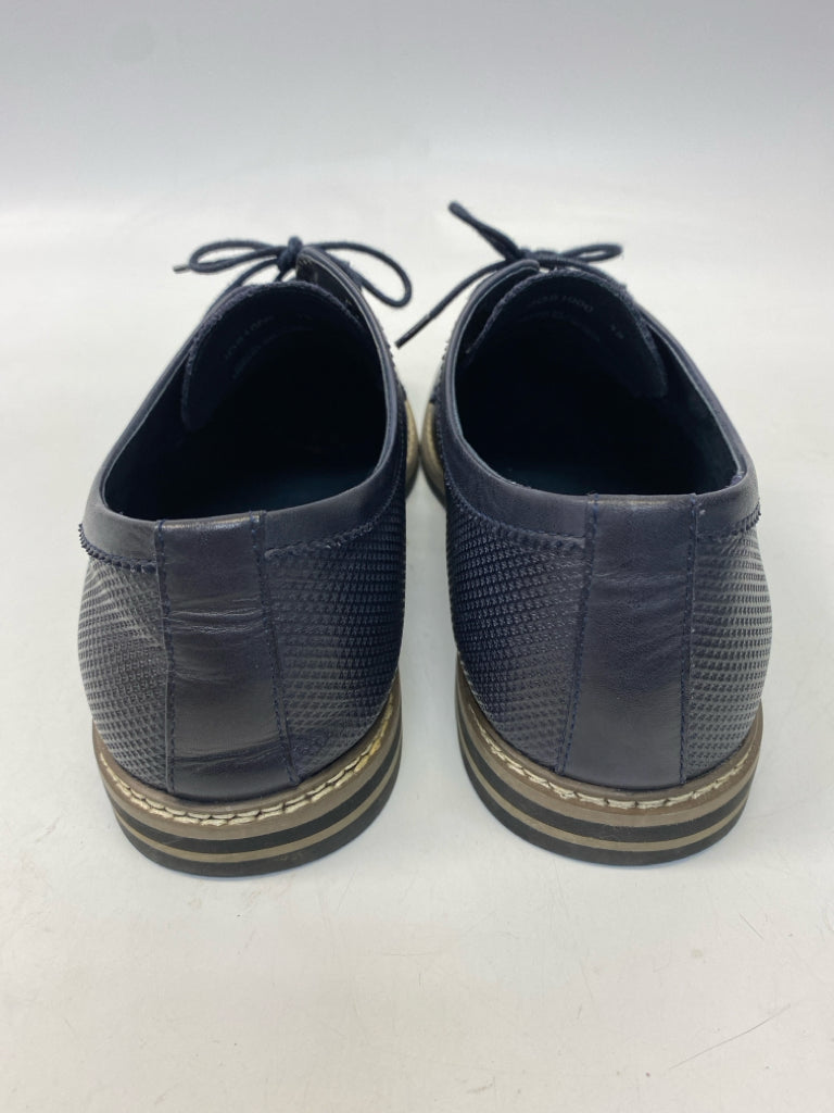JOSEPH ABBOUD Size 12 Dark Navy Lace-Up Men&