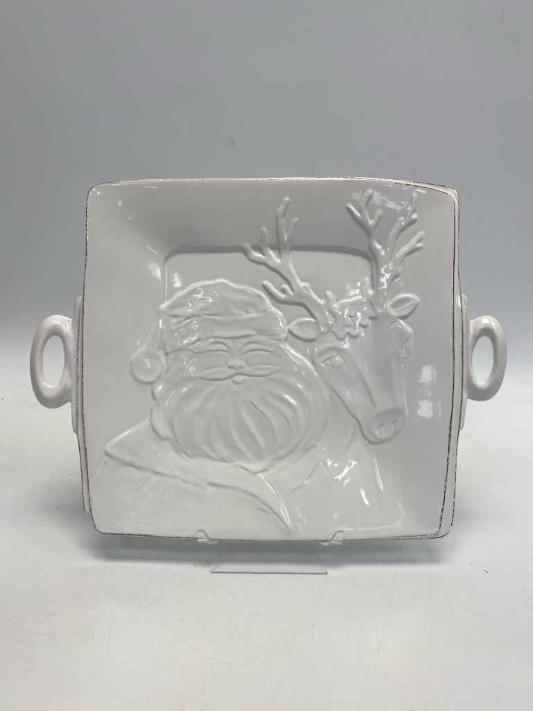 Vietri White Santa Ceramic Christmas