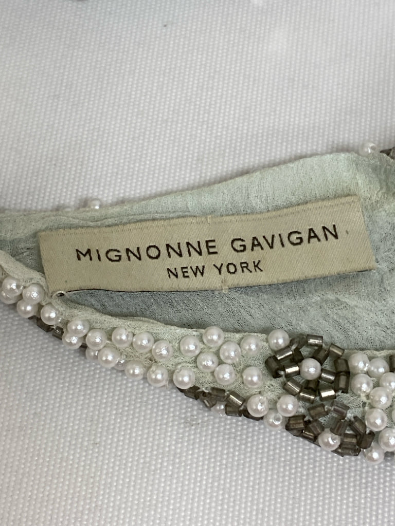 Mignonne Gavigan Gray Teal Blue Sequined Necklace