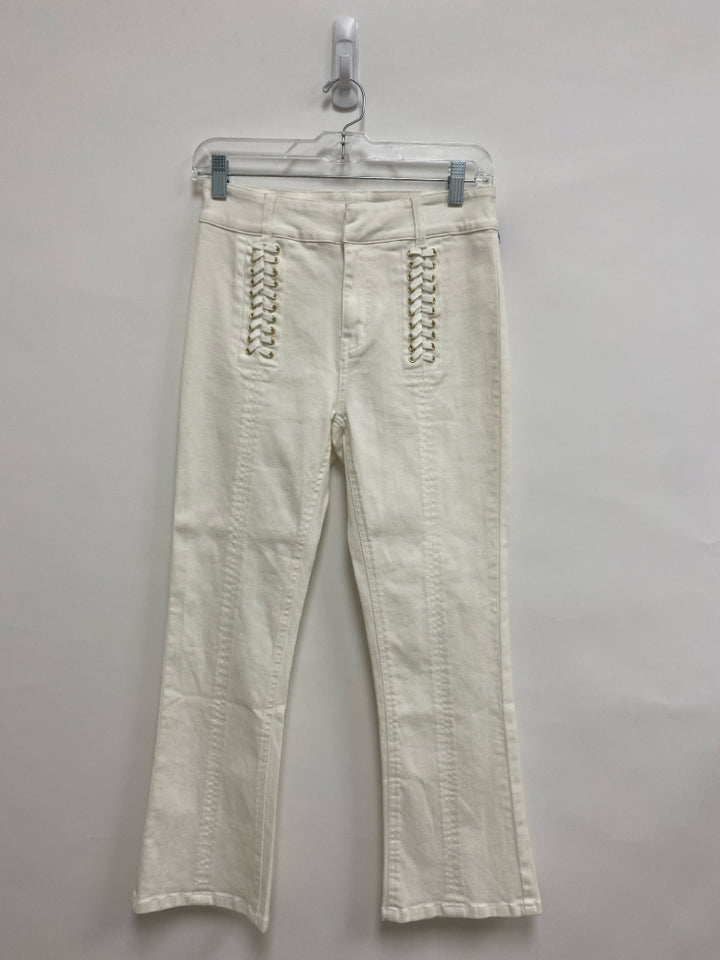 GENERATION LOVE Size XS White Lace-Up Ladies Jeans