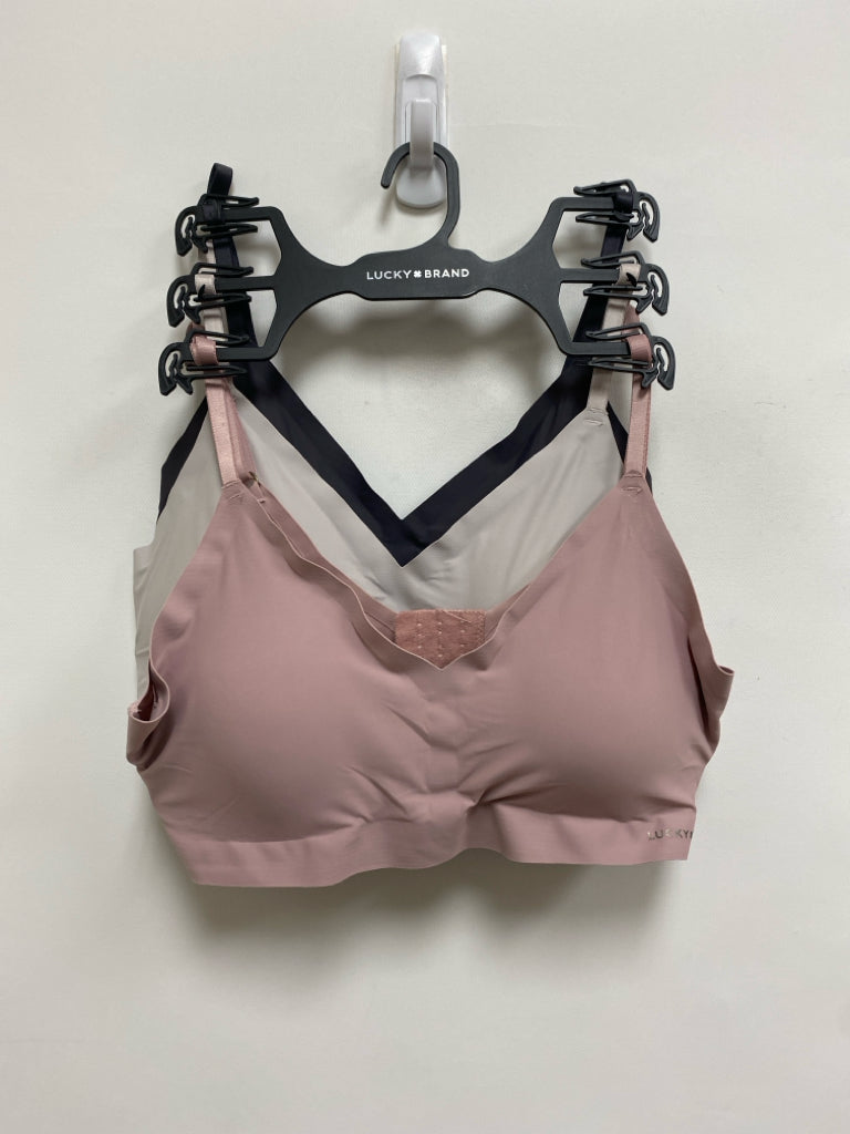 NWT Lucky Brand Size L Pink Gray Ladies Bra