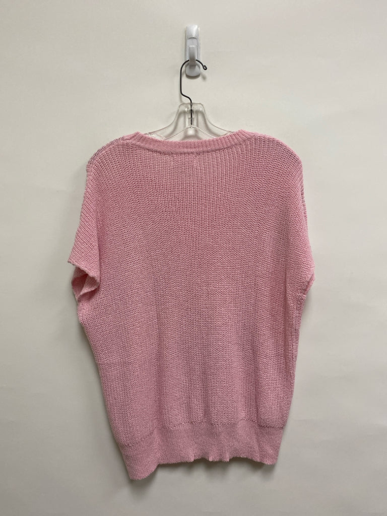 NWT Size L Pink Brown/Green Flowers Ladies Sweater