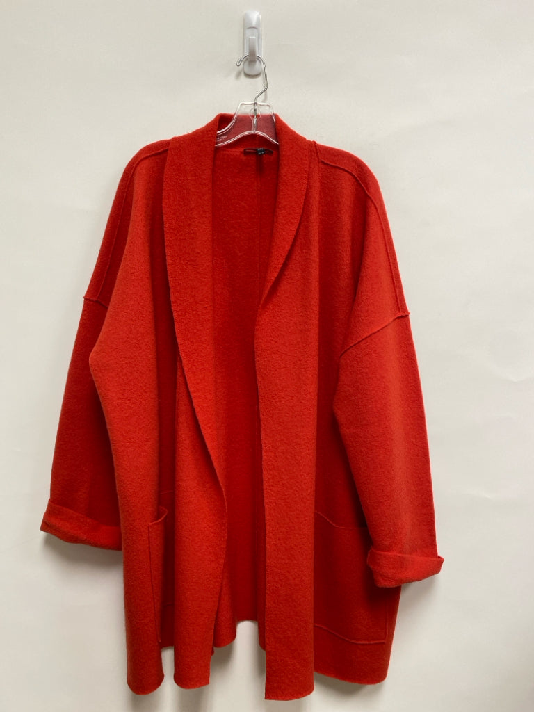 Eileen Fisher Size XL Red Drape Wool Ladies Sweater