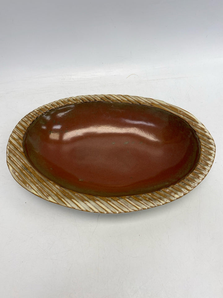 Brown Red/Cream Pottery