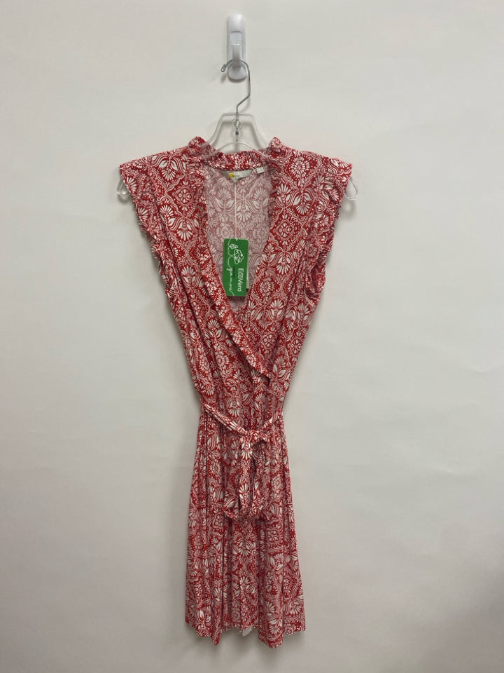 NWT Boden Size 10 Red White Floral Sleeveless Ladies Dress