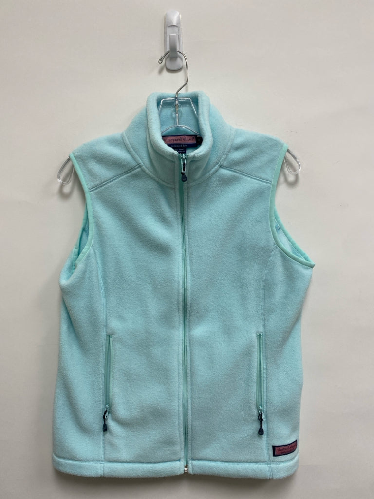 Vineyard Vines Size S Pale Blue Fleece Ladies Vest