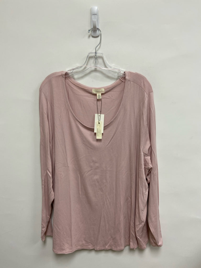 NWT Cupio Size 3X Pale Pink Long Sleeve Plus Size Top