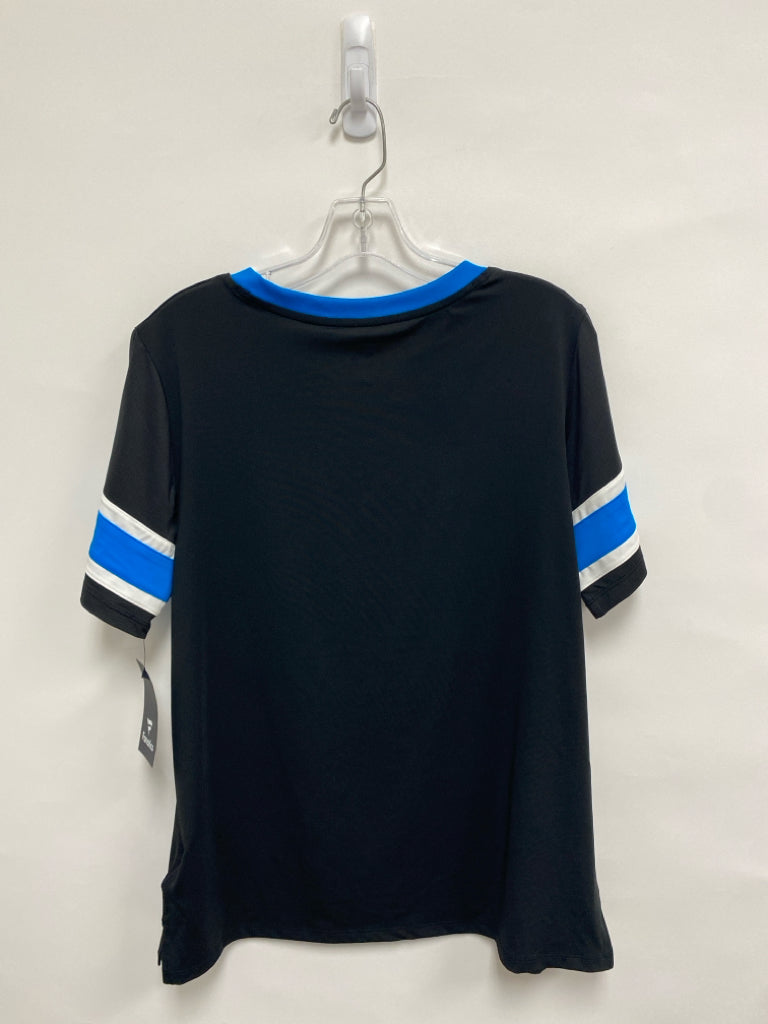 NWT NFL Size L Black Blue/White Carolina Panthers Ladies Top
