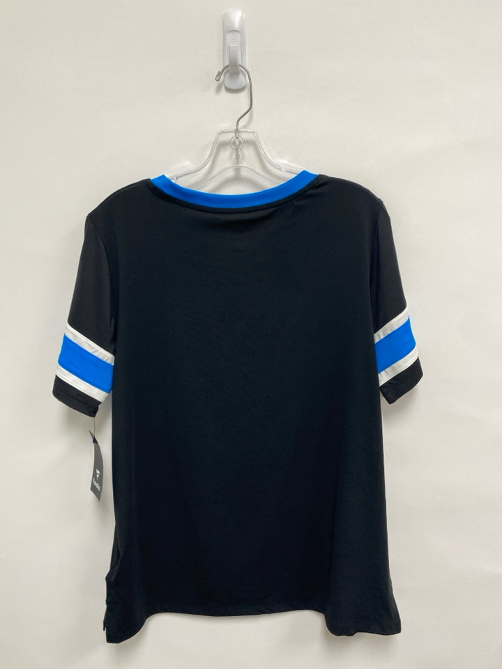 NWT NFL Size L Black Blue/White Carolina Panthers Ladies Top