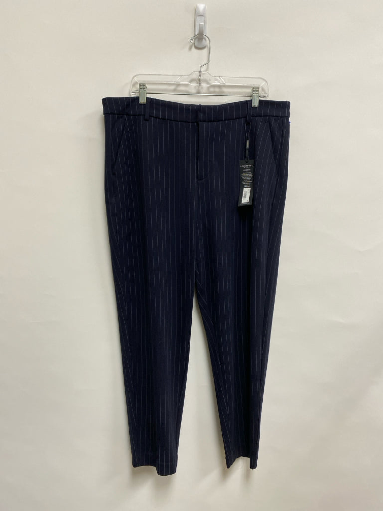 NWT Liverpool Size 16 Navy White Pinstripe Plus Size Pants