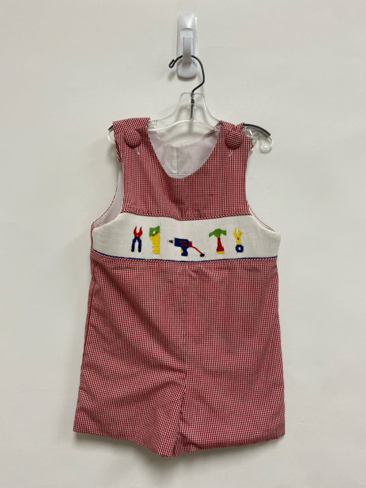 SIZE 18M Red/White Smocking Sleeveless Boy&