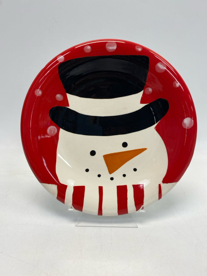 Red White Snowman Winter