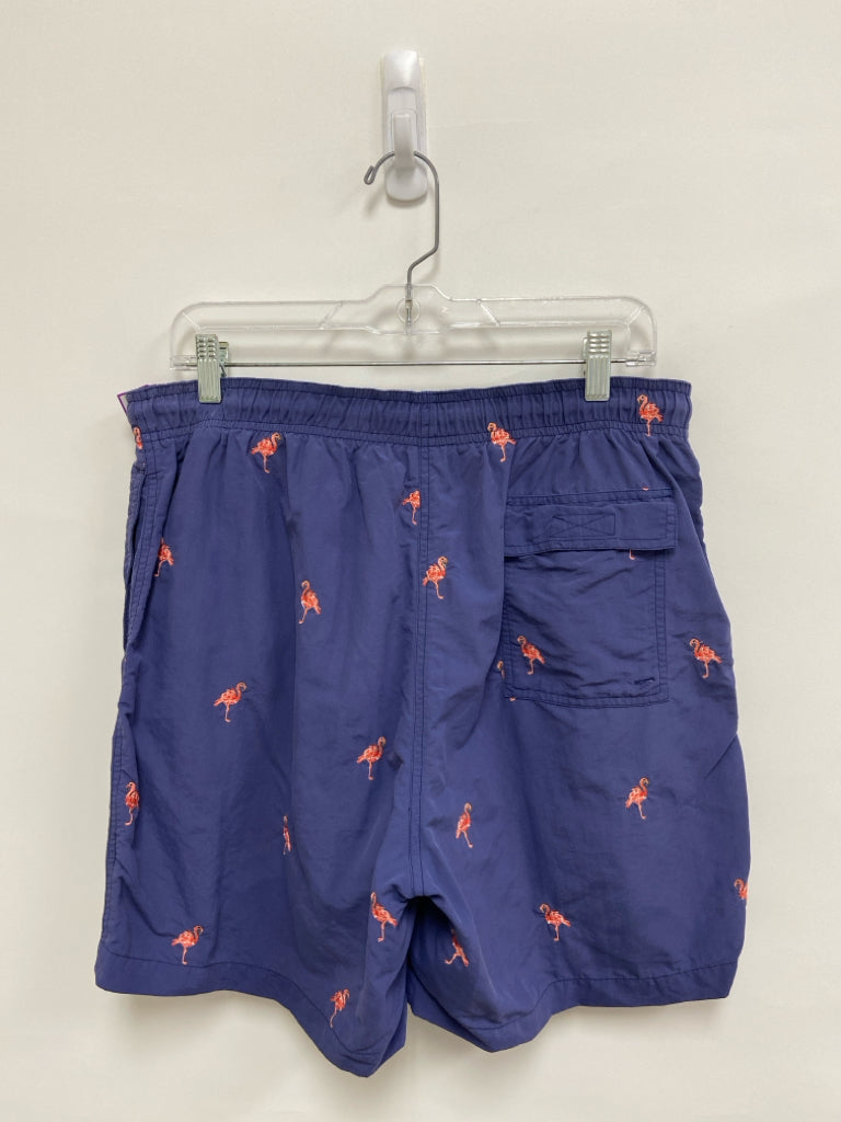 J McLaughlin Size M Dark Blue Coral Flamingo Men&