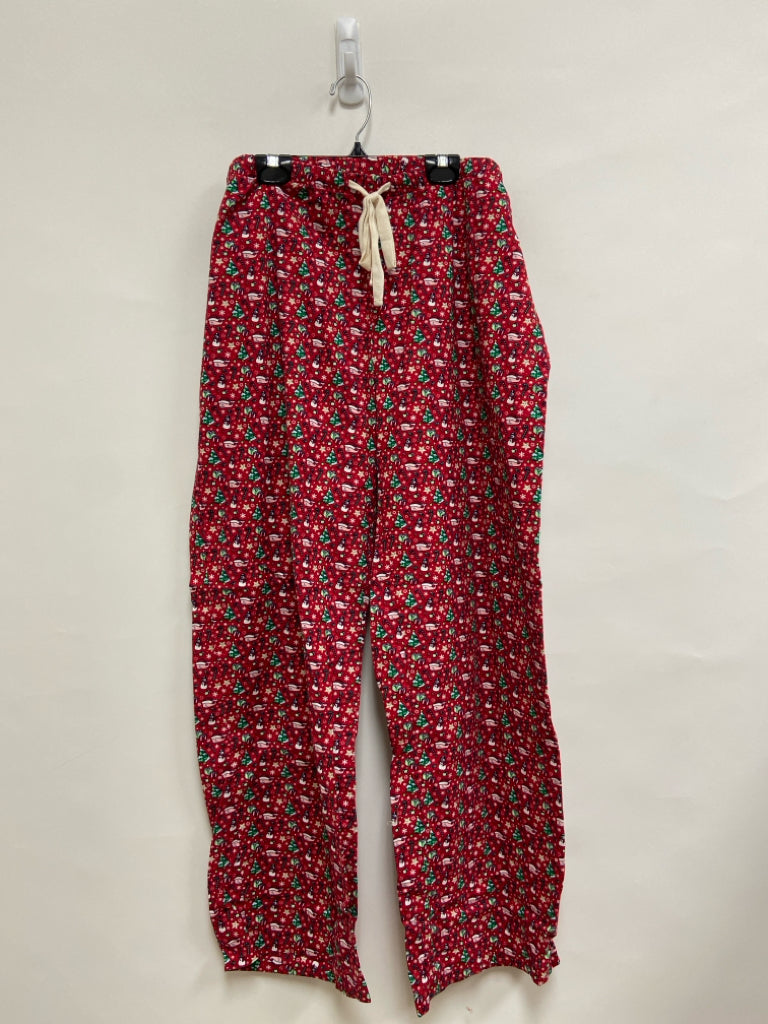 Vineyard Vines Size XL Red/Green Pink Whale Ladies Pajama Pant