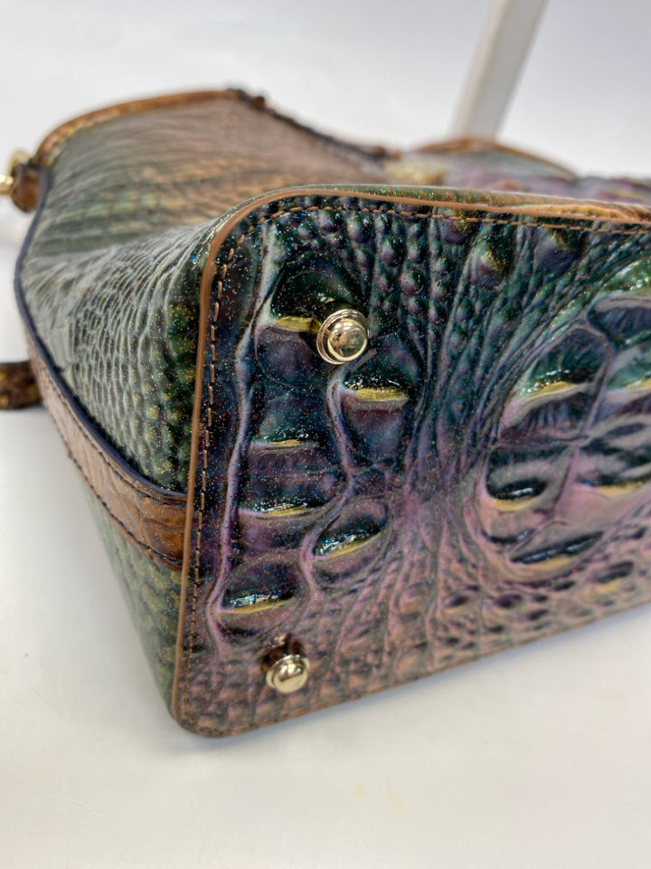 Brahmin Brown Multi-Color Ombre Leather Handbag