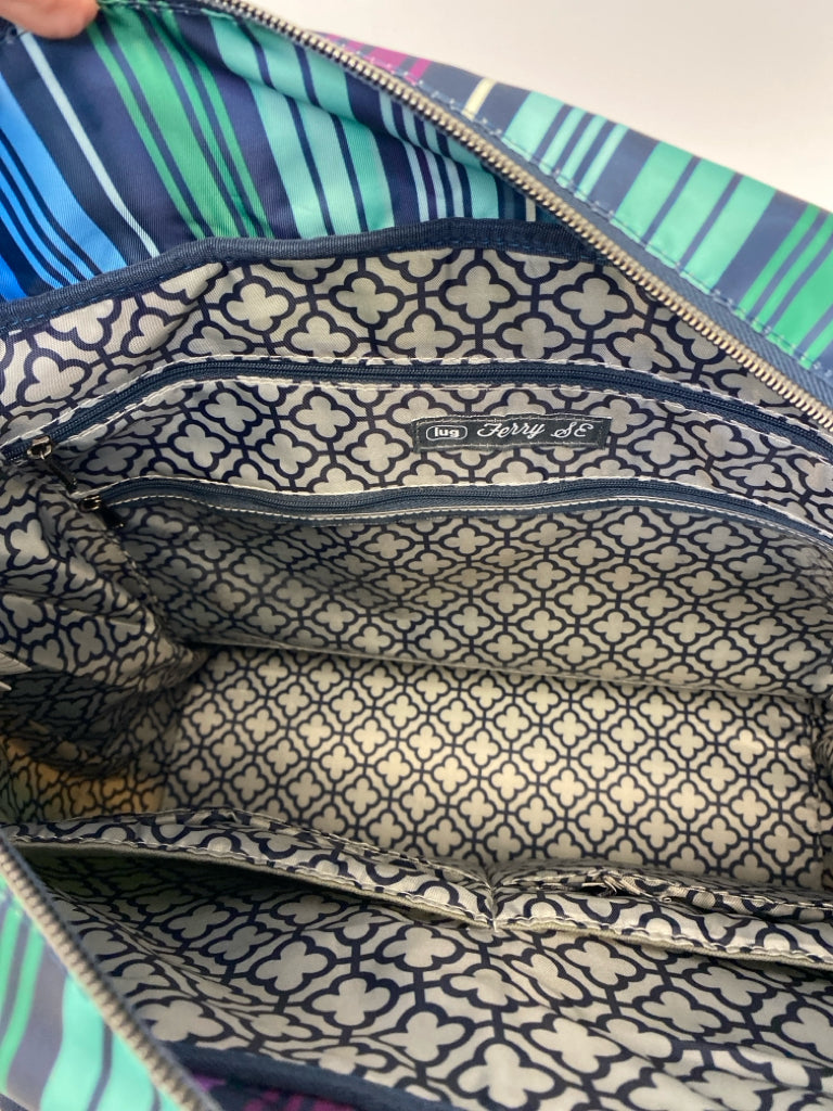 Lug Navy Multi-Color Stripe(s) Tote Bag