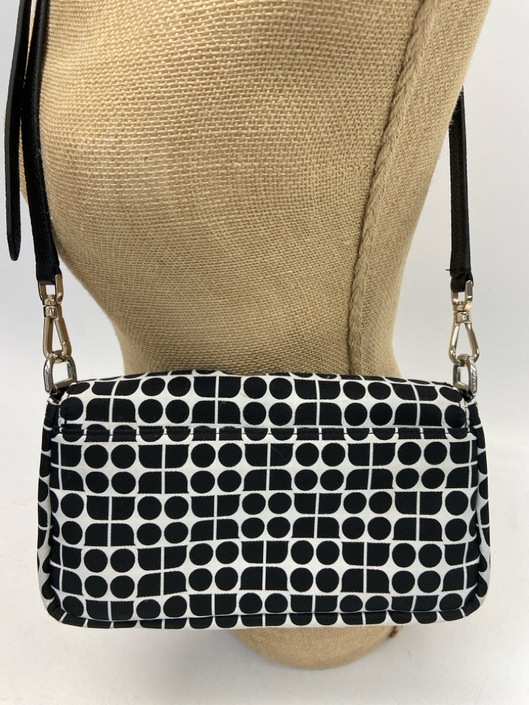 Kate Spade Pale Gray Black Dot(s) Crossbody