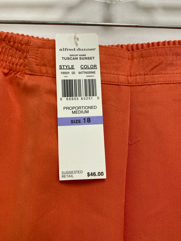NWT Alfred Dunner  SIZE  18 Orange Pull-on Plus Size Pants