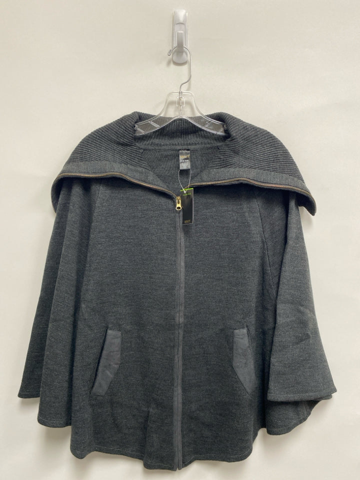 NWT Size OSFM Gray Poncho Ladies Sweater