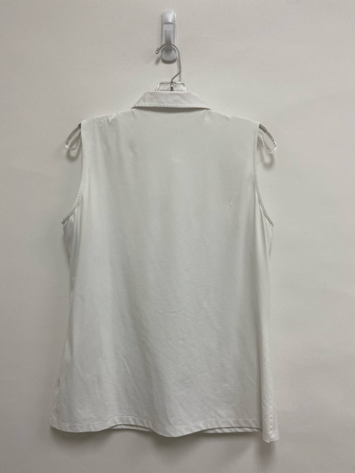 J McLaughlin Size L White Sleeveless Ladies Top