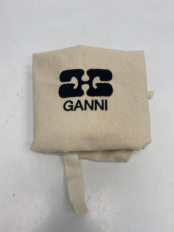 NWT Ganni Military Olive Bou Bucket Patent Bag