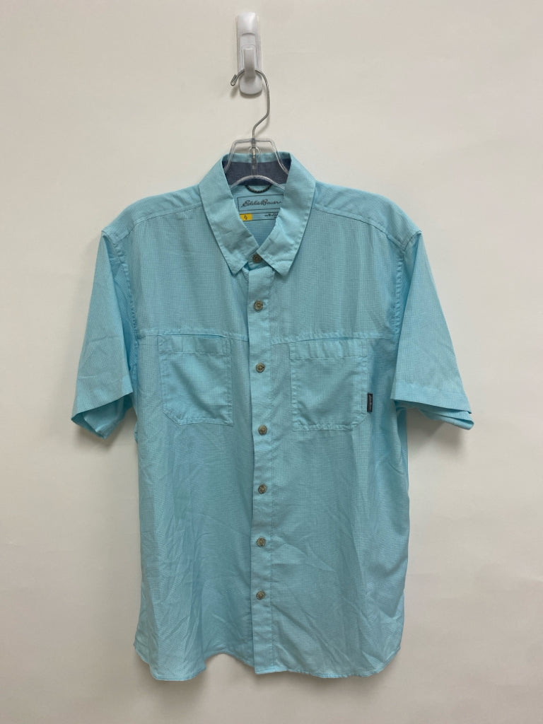Eddie Bauer Size M Aqua Button Up Men&