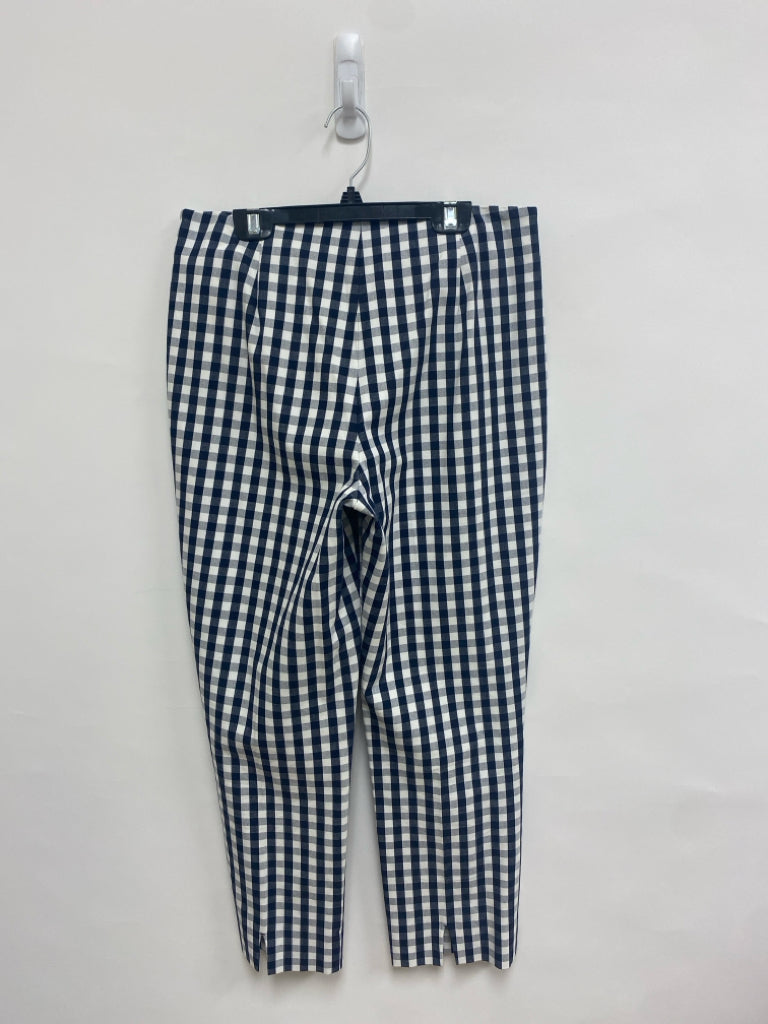 Brooks Brothers Size 4 White Navy Gingham Ladies Pants