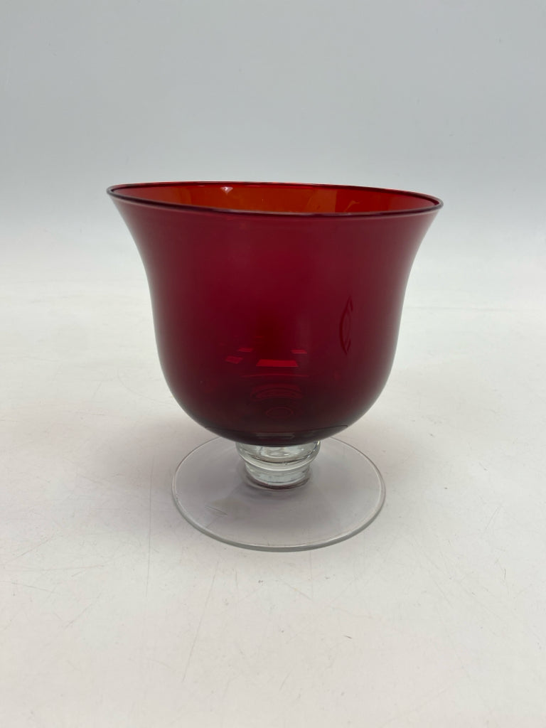 Red Glass Candleholder(s)