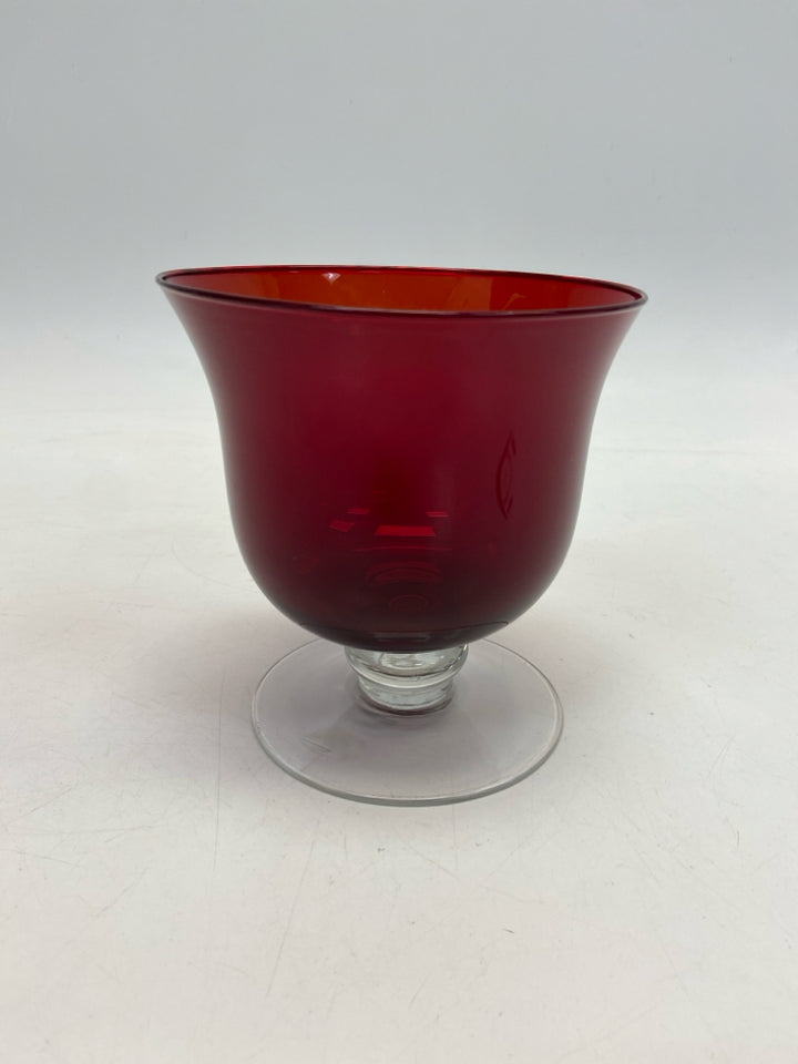 Red Glass Candleholder(s)