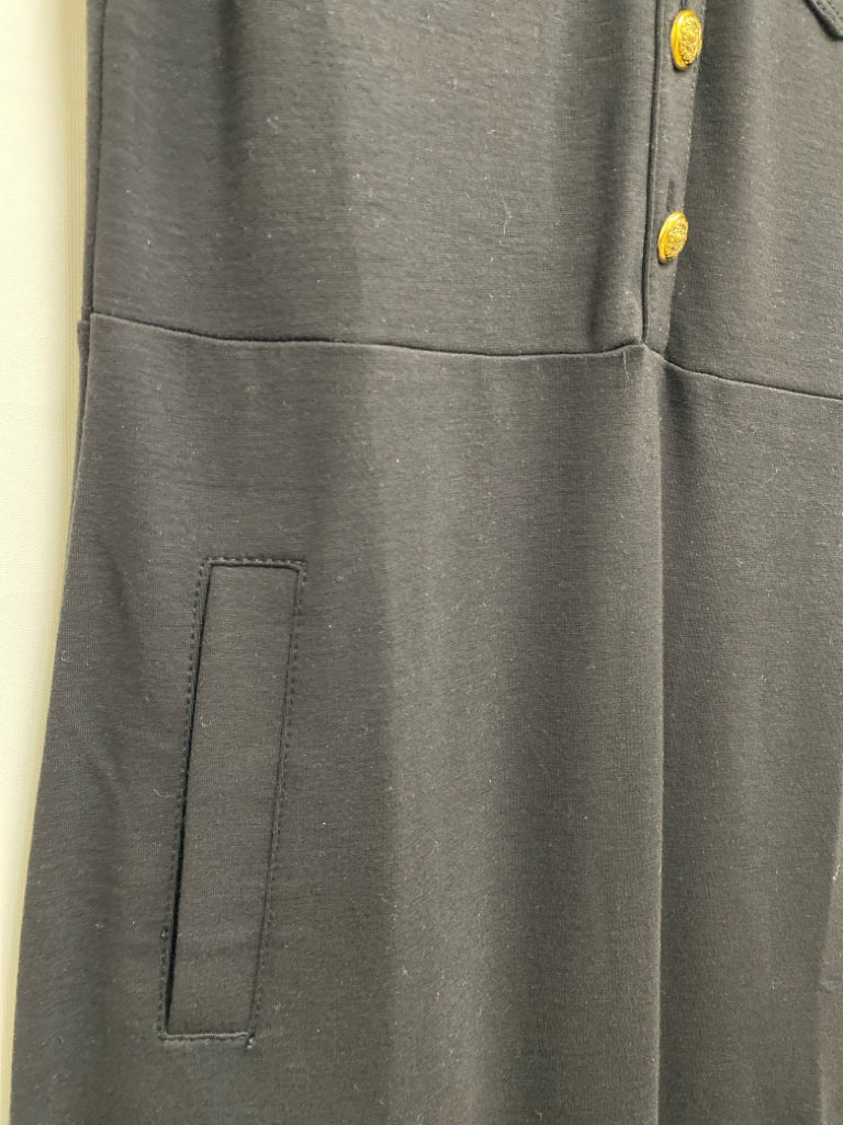 NWT LOFT Size 2 Black Gold Buttons Ladies Dress