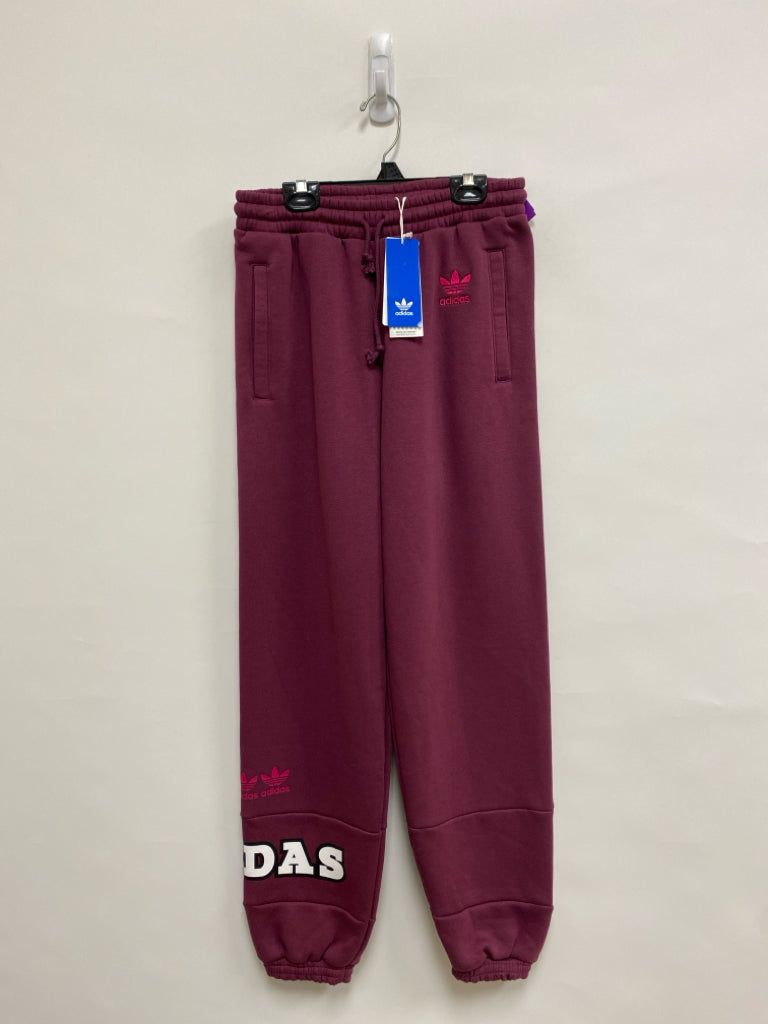 NWT Adidas Size S Cranberry Athletic Sweatpants