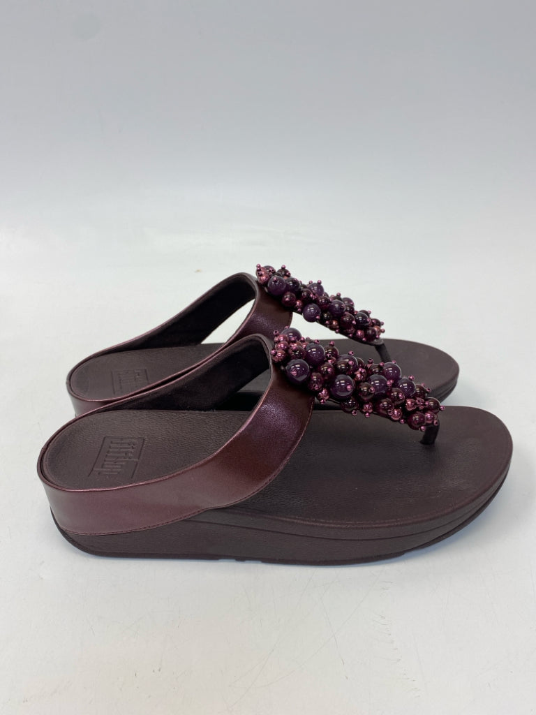 NWT Fit Flop  Size 9 Plum Beaded Sandals