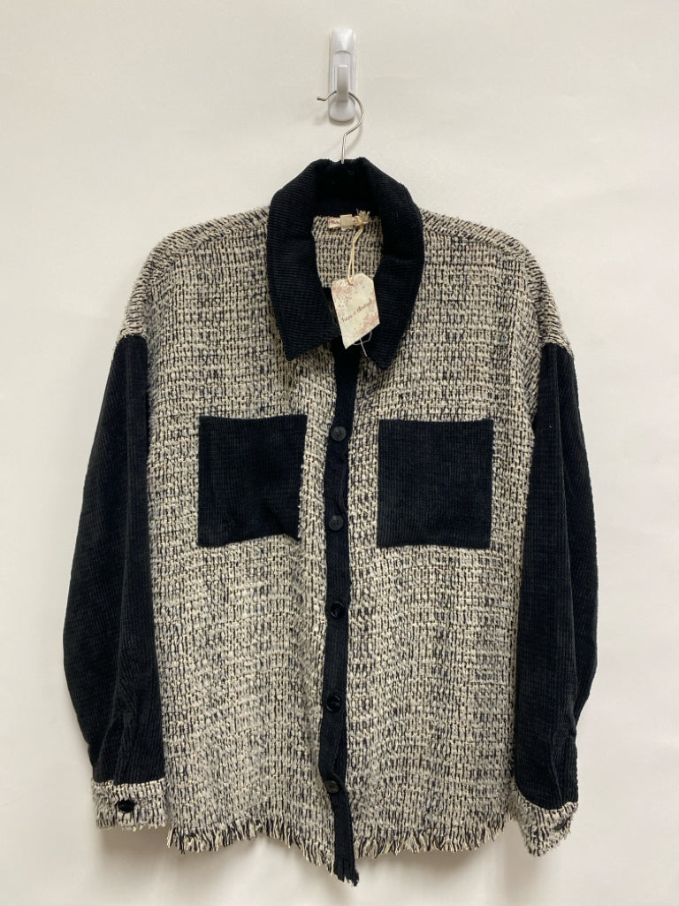 NWT Hem &amp; Thread Size L Black Gray/Beige Ladies Jacket