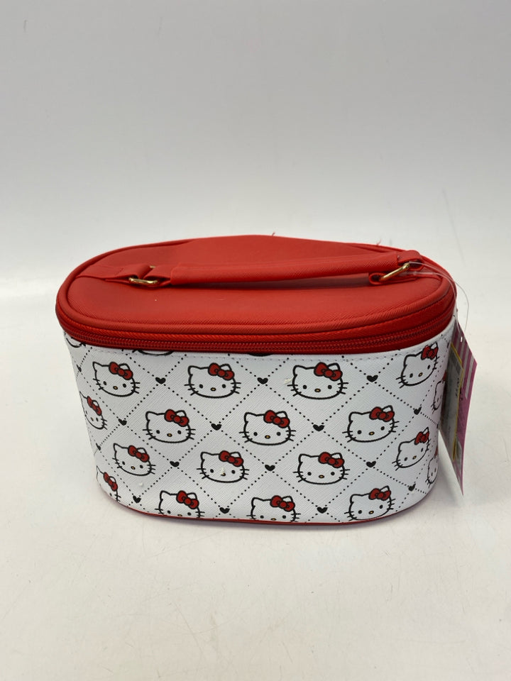 NWT White Red Hello Kitty Make-up Bag
