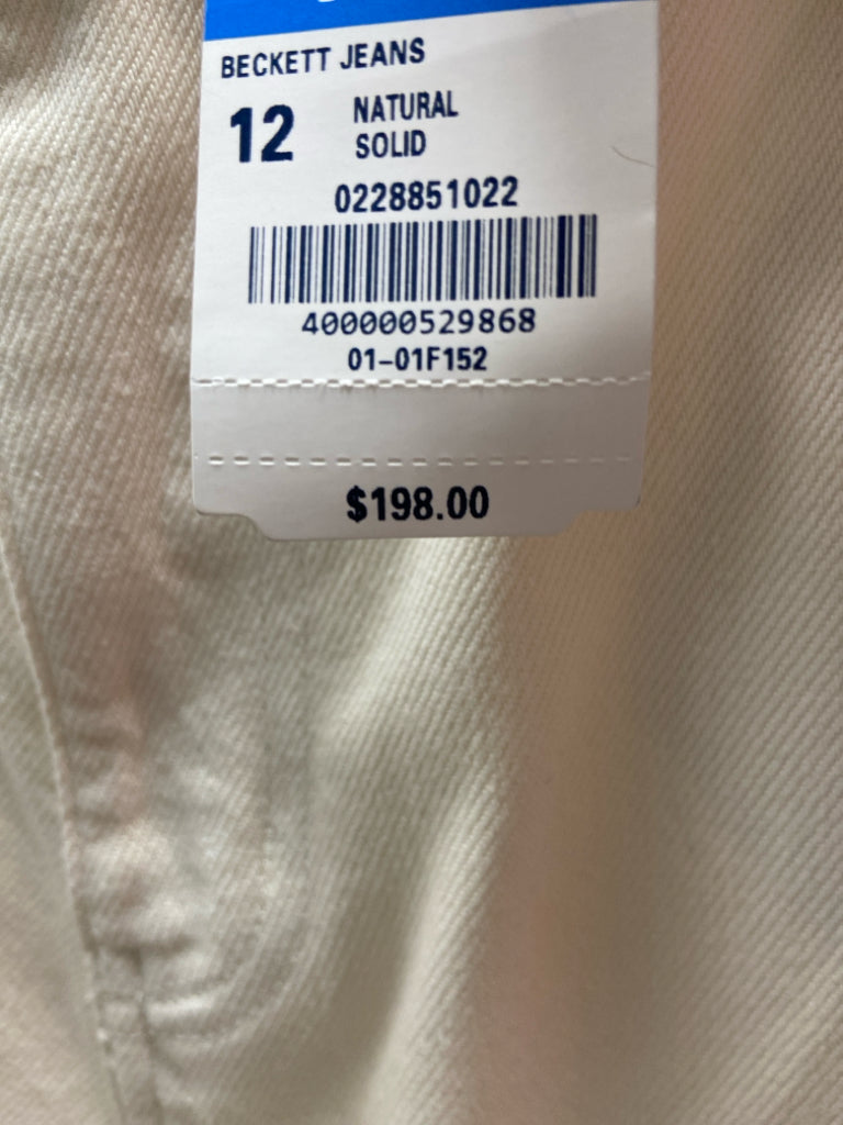 NWT J McLaughlin Size 12W Braided Wide Leg Ladies Jeans
