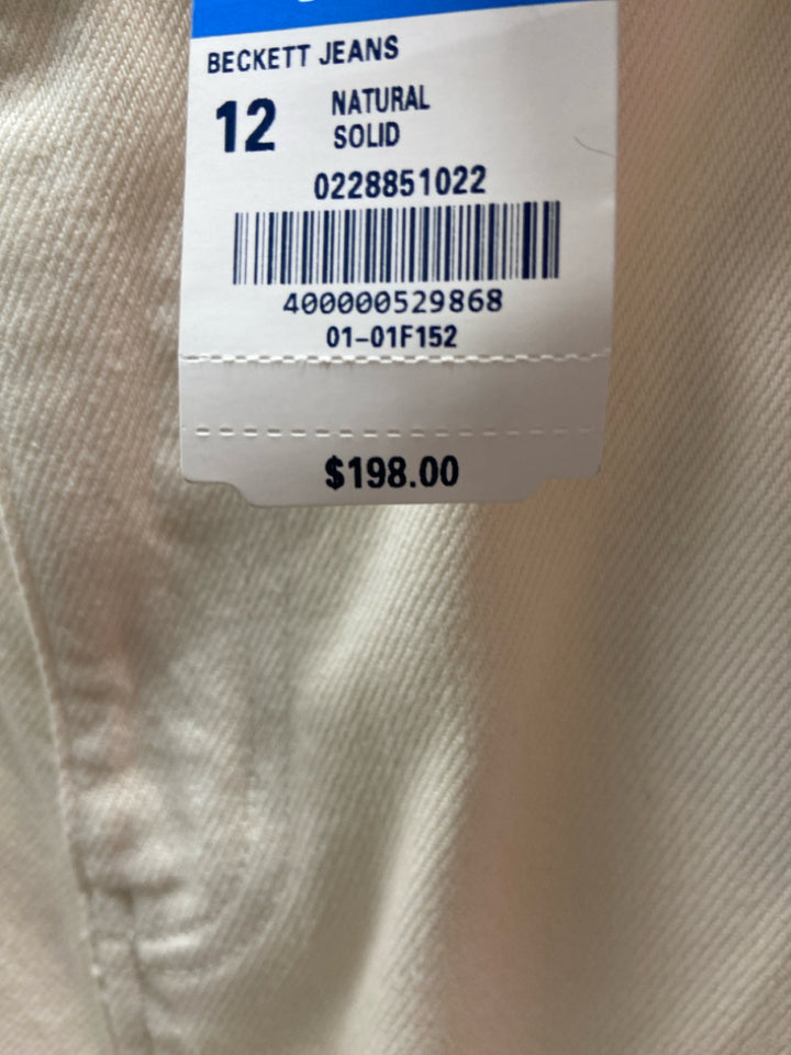 NWT J McLaughlin Size 12W Braided Wide Leg Ladies Jeans
